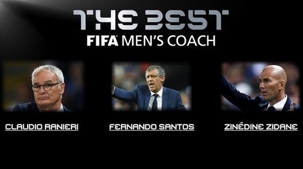 Зидан, Сантуш и Раньери претендуют на звание лучшего тренера года