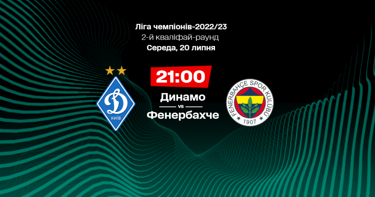 Динамо Киев - Фенербахче Лига Чемпионов 20.07.2022