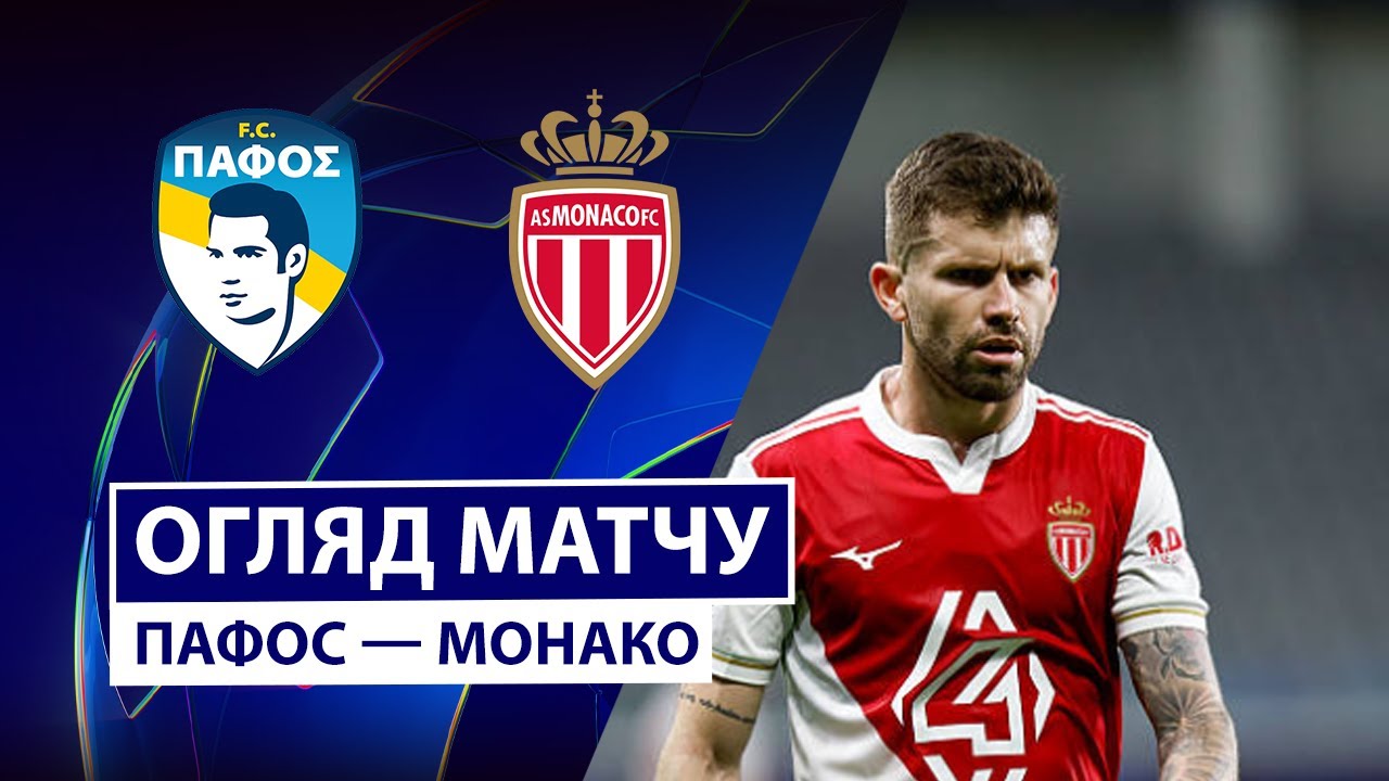 Пафос - Монако 26.11.2025 Лига Чемпионов